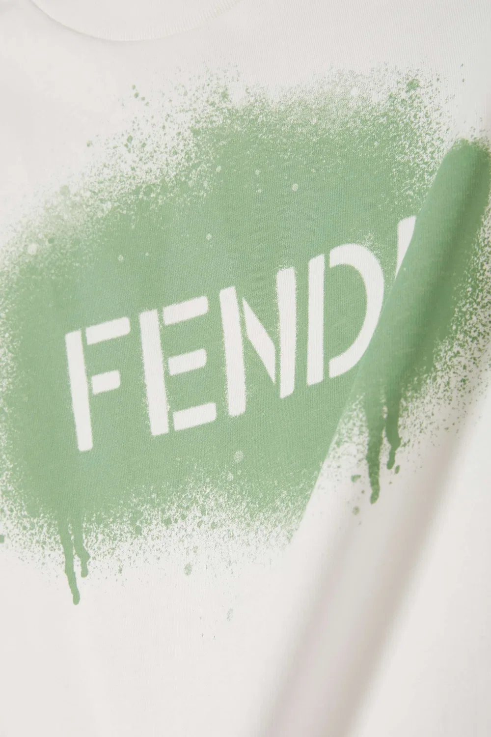 Fendi Футболка с принтом-спреем из хлопка, мультиколор — фото 2