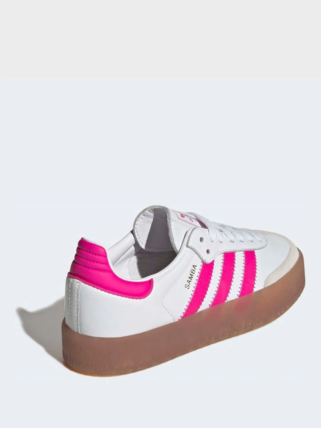 Кроссовки, кожаный верх, Sambae, adidas Originals, белый/розовый — фото 4
