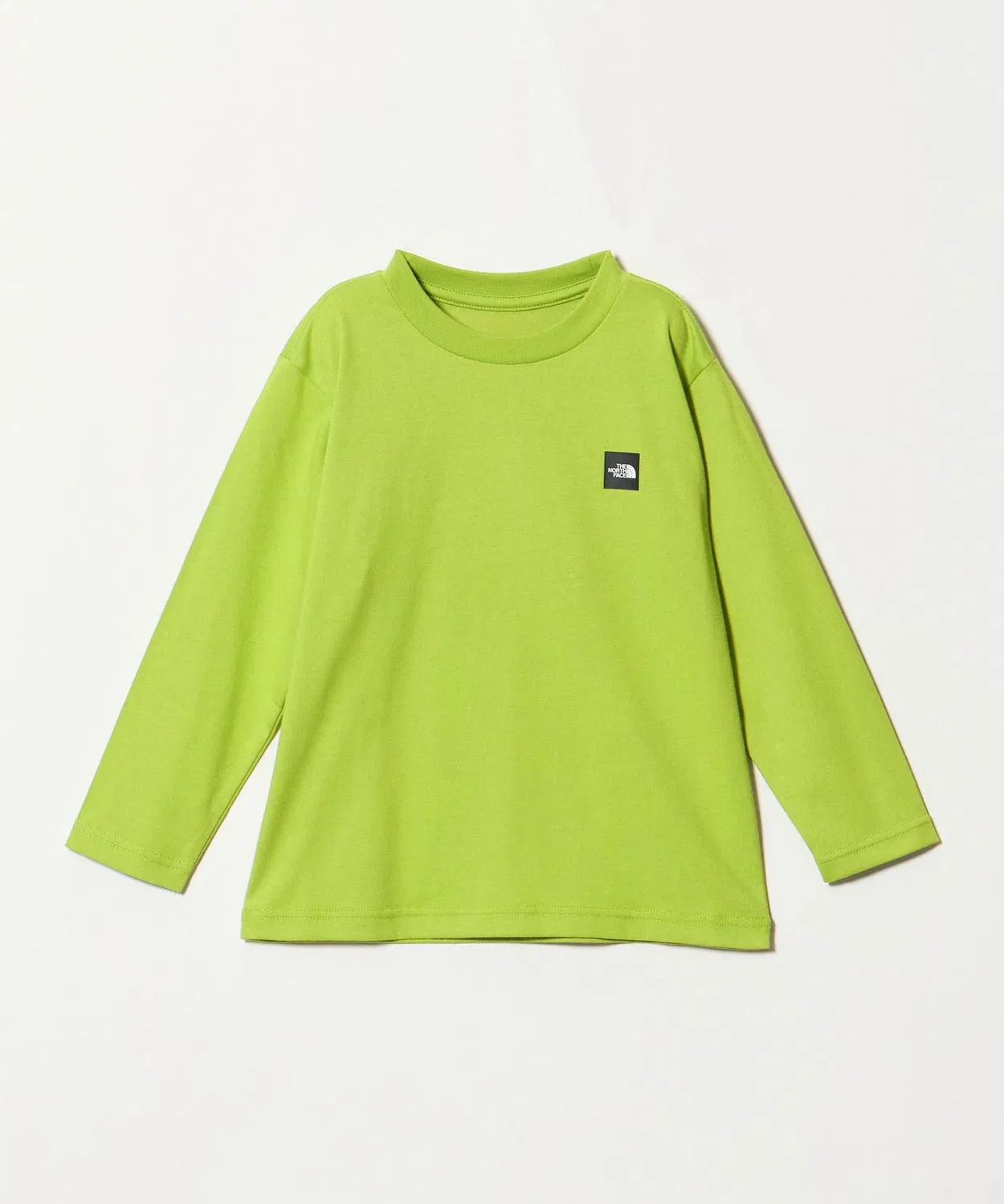 Детская футболка с длинным рукавомс принтом Box Logo THE NORTH FACE, Lime