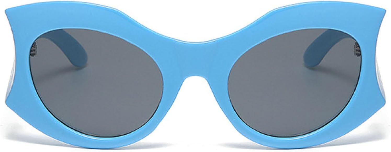 

Большие солнцезащитные очки «кошачий глаз» для женщин, модные винтажные стильные солнцезащитные очки большого размера, элегантные овальные женские очки N45 mincl, Blue