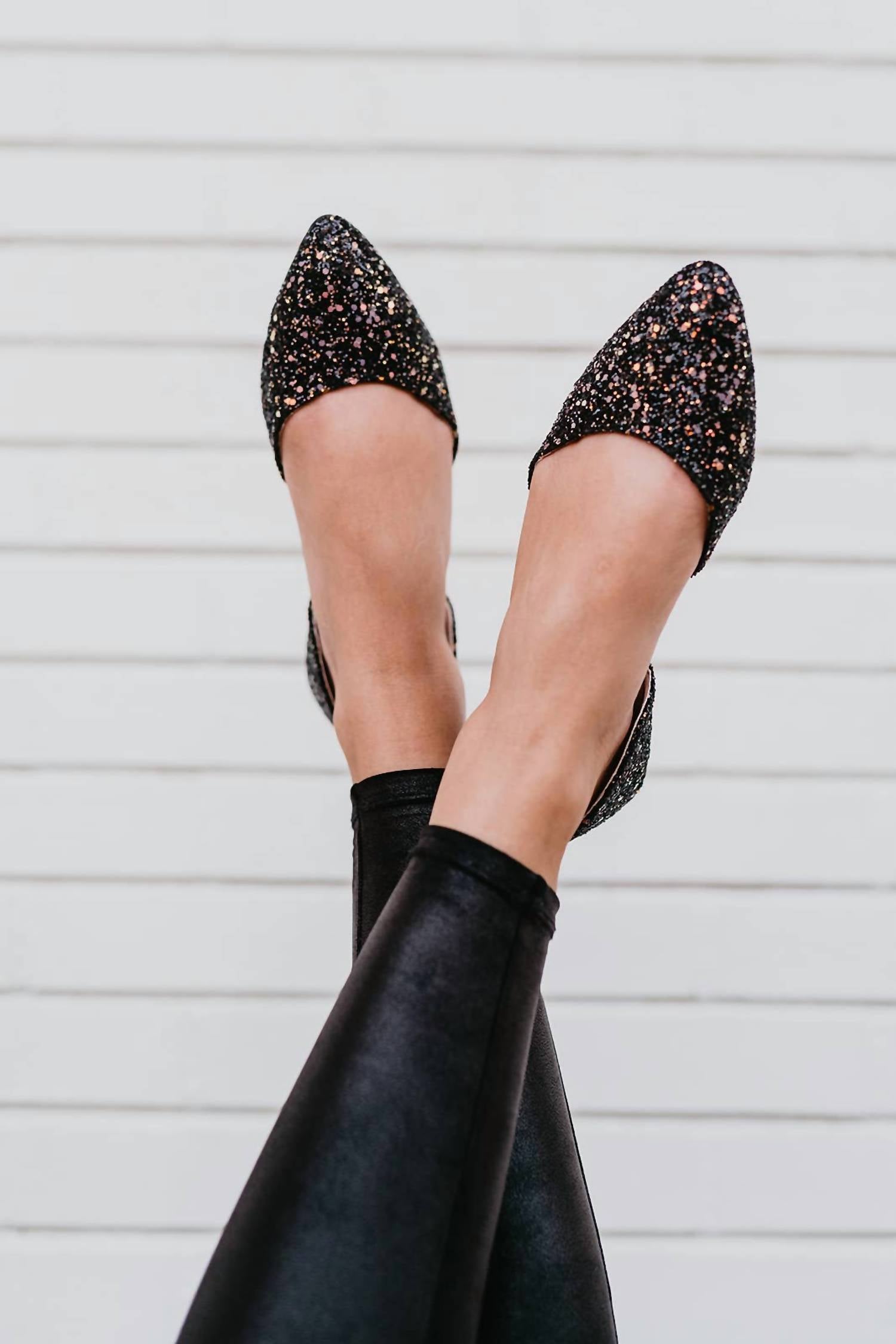 Блестящие туфли Glitz & Glam в черном цвете Rollasole