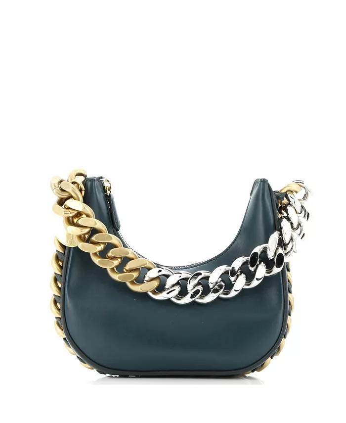 

Мини-сумка-хобо Frayme с застежкой-молнией из искусственной кожи Pre-Owned Stella McCartney, зеленый