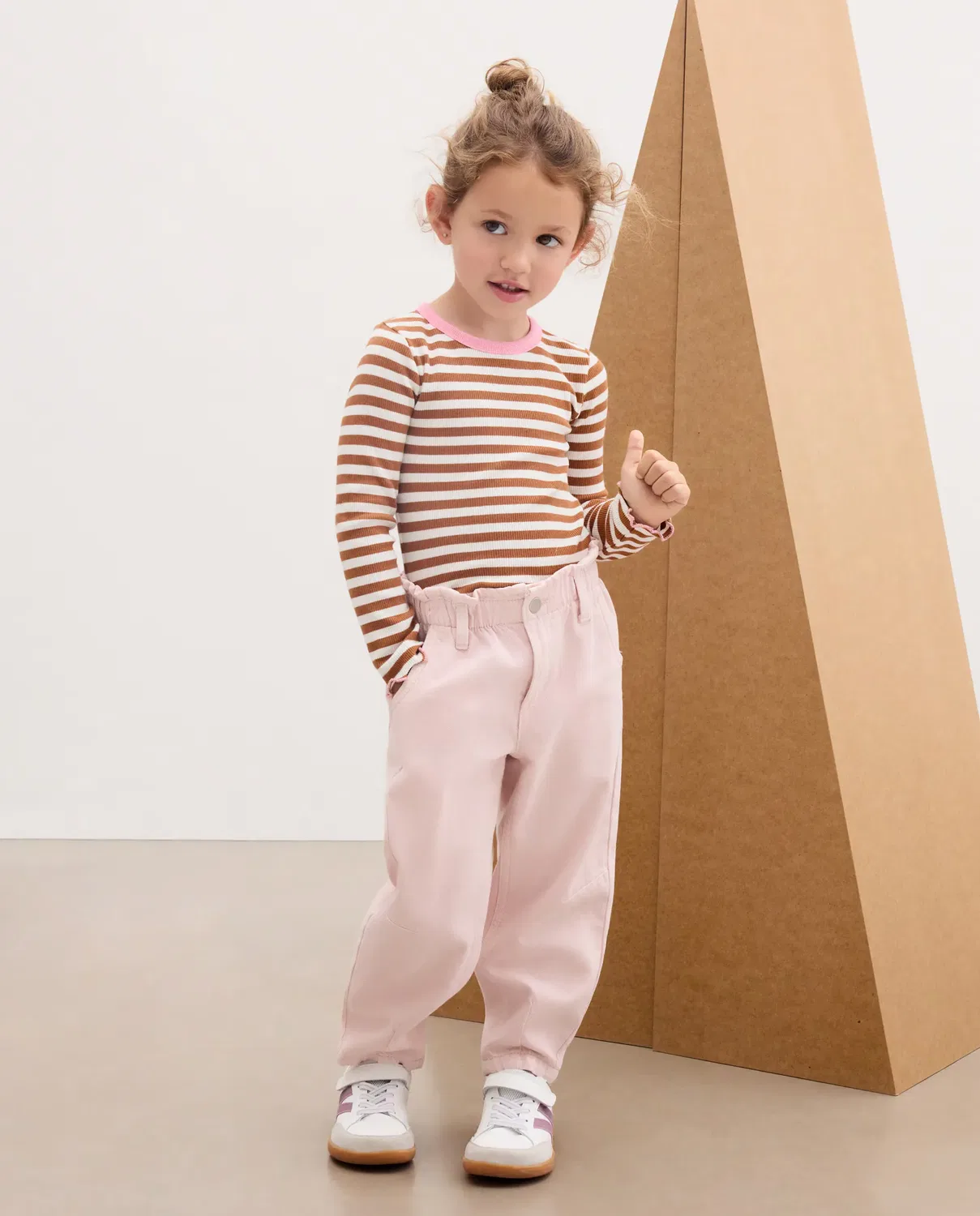 Детские брюки для девочек с завышенной талией Paperbag Balloom Kids El Corte Inglés, Розовый Светлый