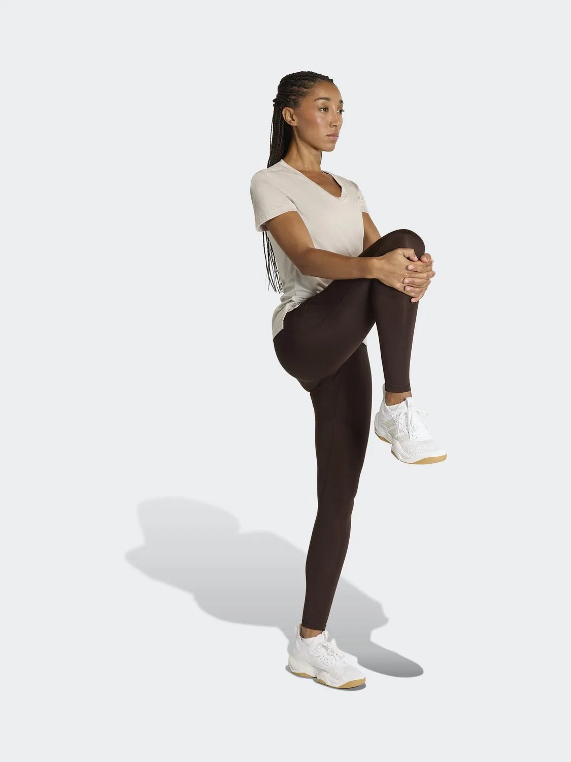 Футболка с V-образным вырезом Workout Essentials adidas, светло-серый — фото 3