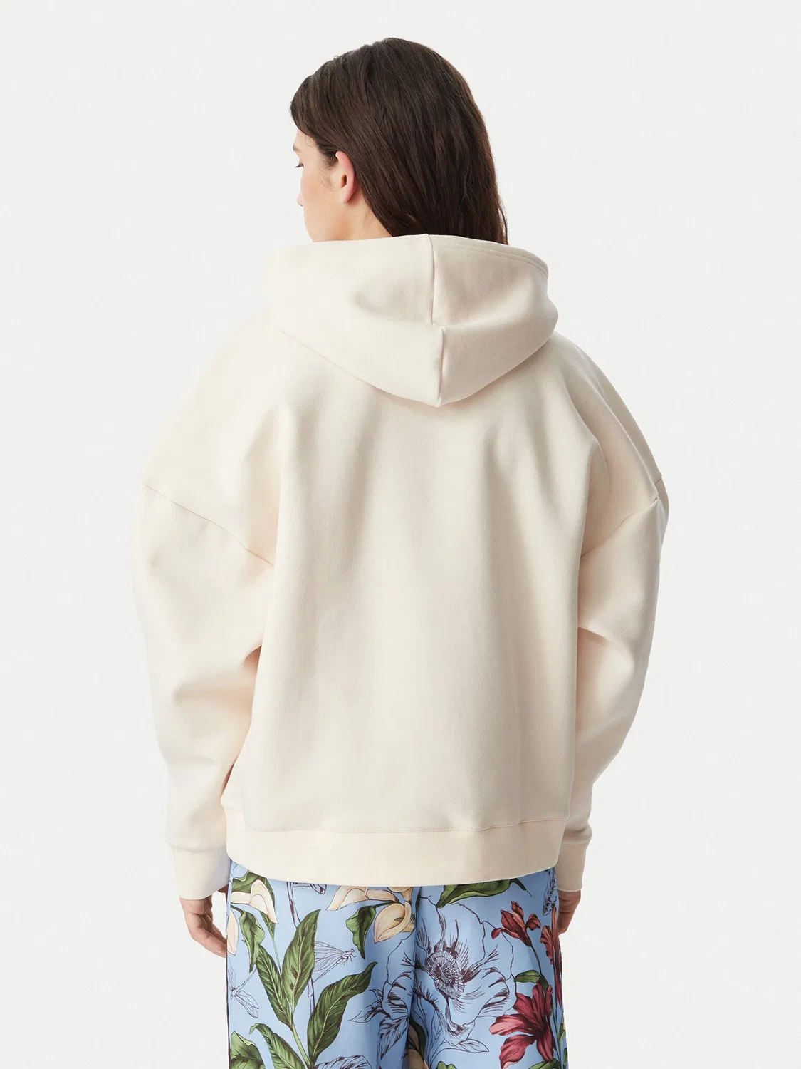 Женская толстовка стандартного кроя Farm Rio Hoodie Adidas, кремовый — фото 3
