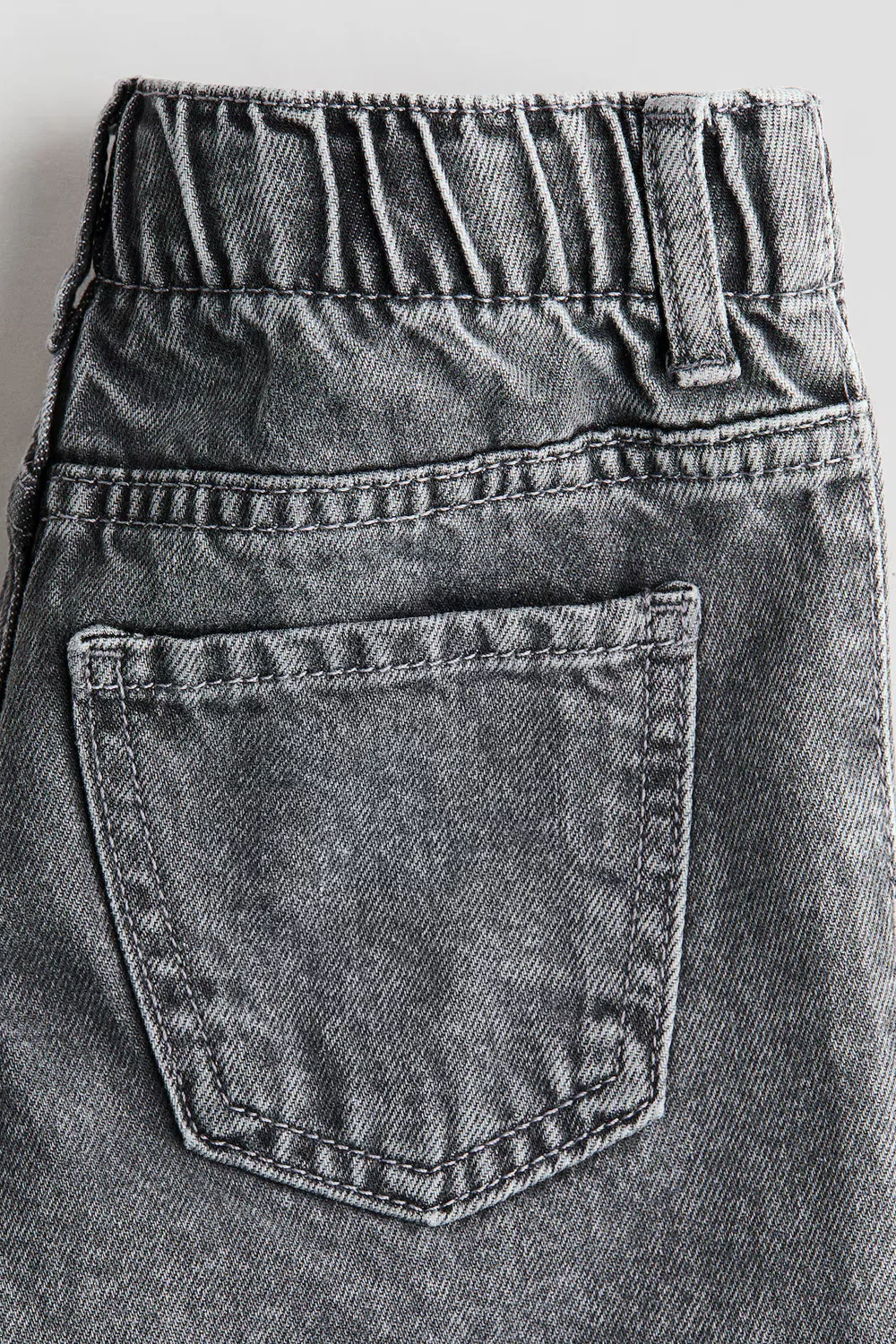 Свободные джинсы с широкими штанинами H&M, Denimgrau/Blumen — фото 2