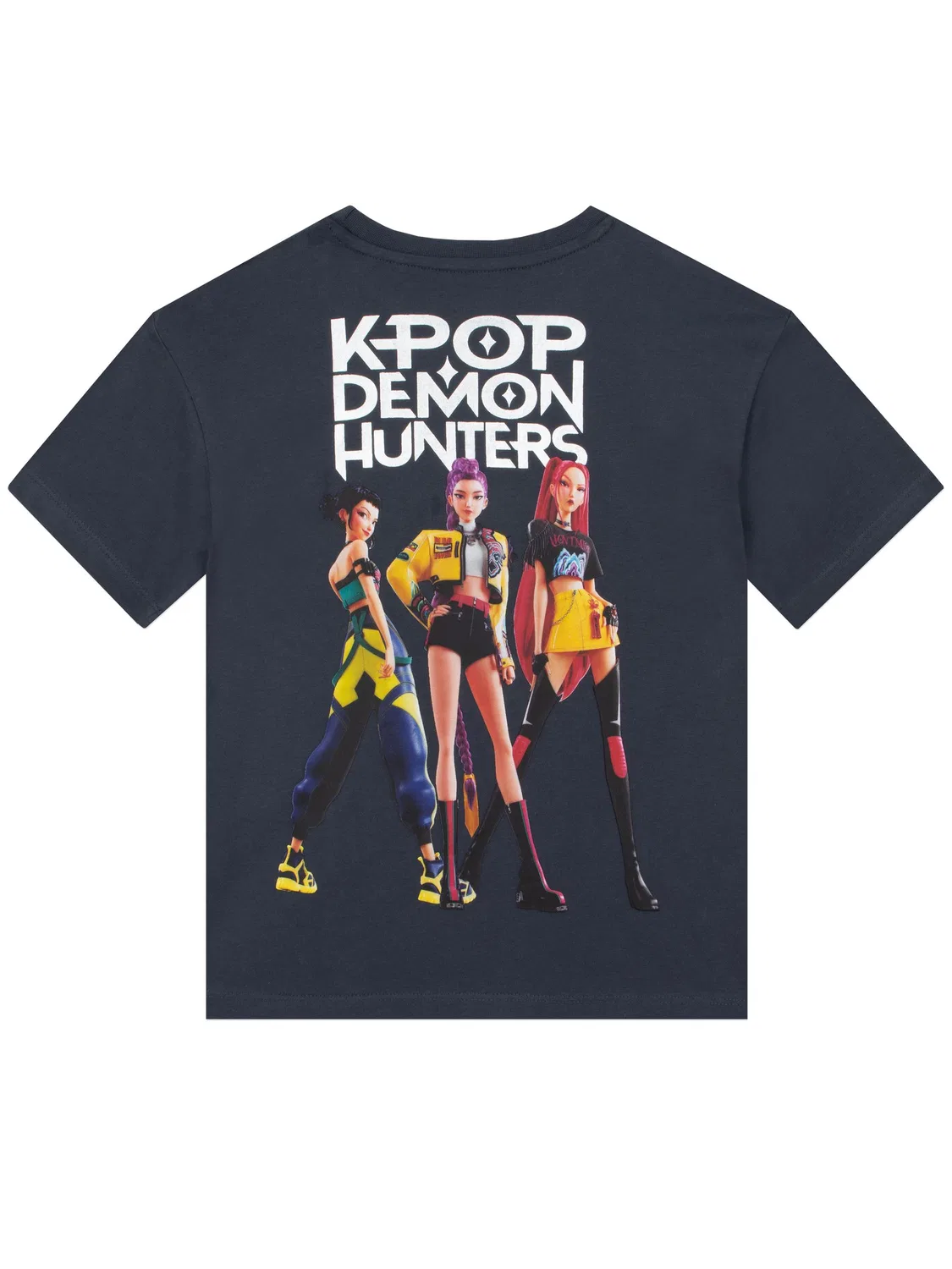 Футболка с принтом K-Pop Demon Hunters Huntrix Character, черный — фото 4