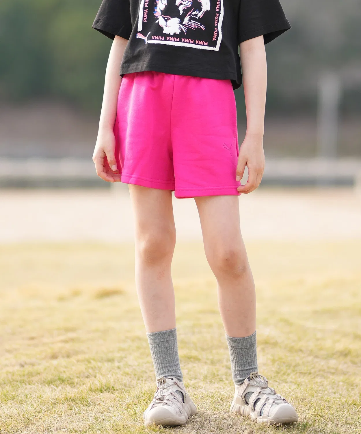 Детские шорты с логотипом PUMA, Pink