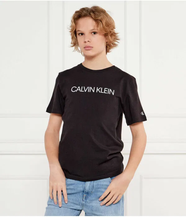 Детская футболка с круглым вырезом Institutional Calvin Klein Jeans, черный