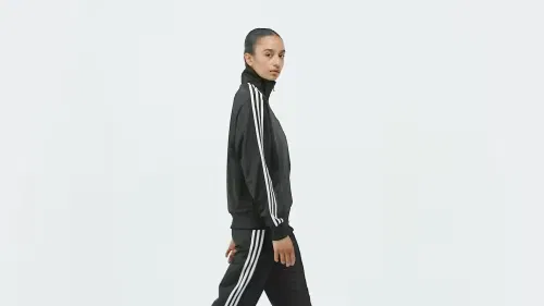 Женская олимпийка свободного кроя Firebird Track Top Loose Adidas Originals, черный/белый — фото 2