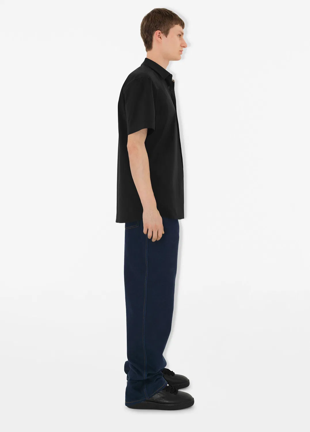 Рубашка Burberry Stretch Slim Fit, черный — фото 3