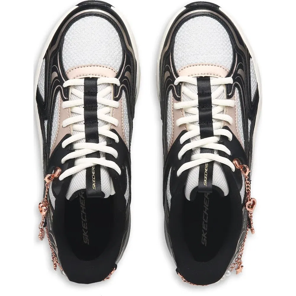 Детские уличные кроссовки S2K Skechers, Black/Rose Gold — фото 4