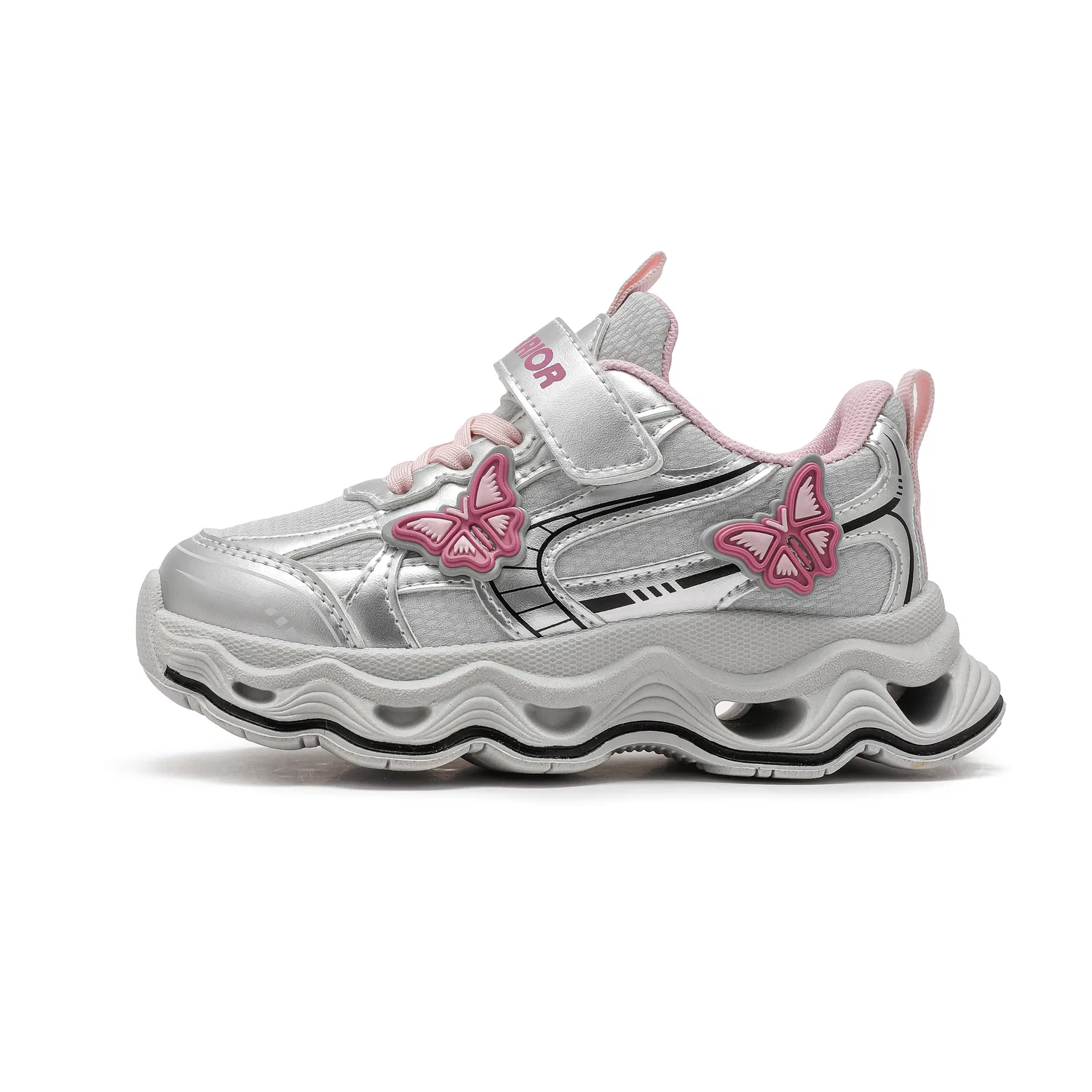 Детские повседневные кроссовки из экокожи Silver Gray WARRIOR