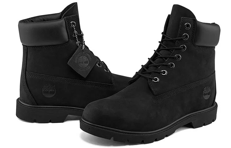 Ботинки мужские Timberland из текстурированной кожи, водонепроницаемые, черные — фото 4