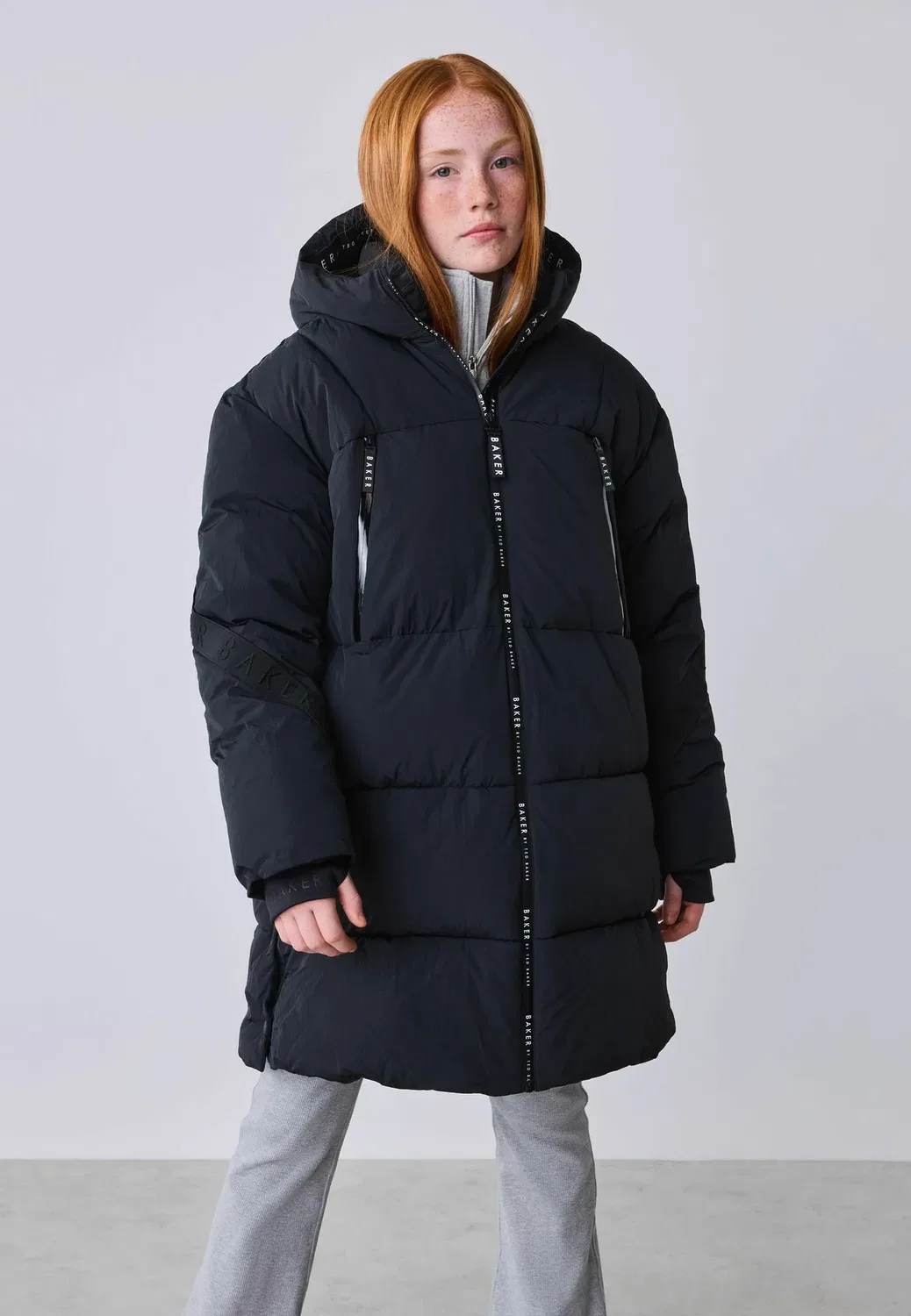 Водостойкое длинное утепленное пальто - зимнее пальто Baker By Ted Baker, Black