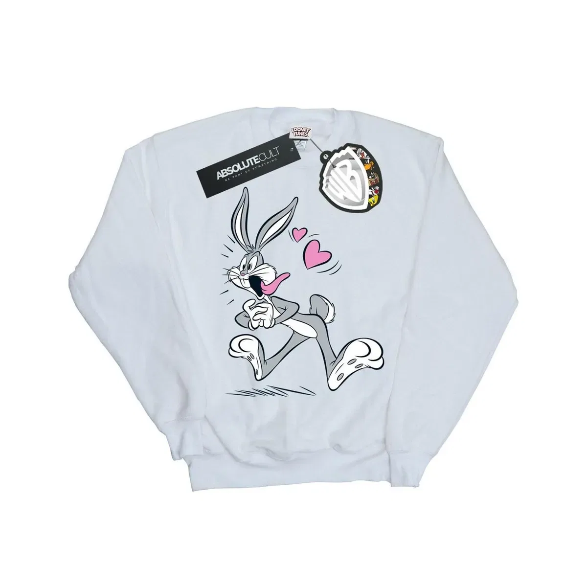 Свитшот с принтом Bugs Bunny in Love Looney Tunes, White — фото 2