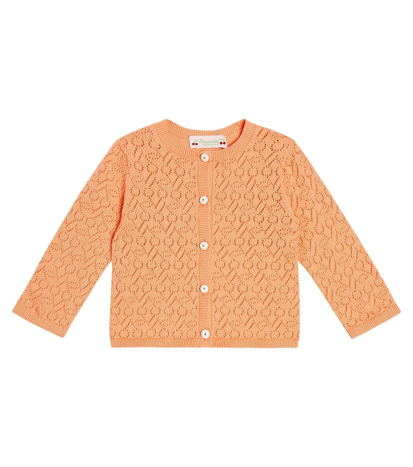 Кардиган хлопковый Baby Clayel Bonpoint, оранжевый