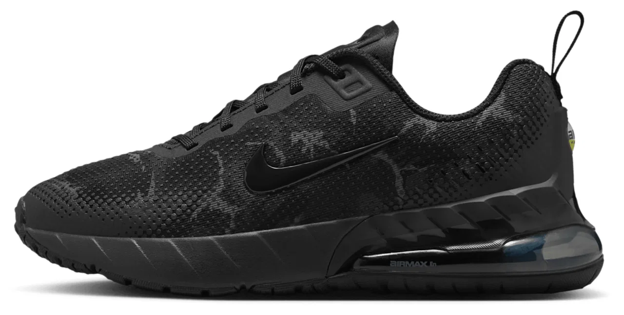 Детские кроссовки для мальчиков с массивной подошвой Air Max Nike Air Max Phoenix Camo SE, Black/Off Noir/Off Noir — фото 2