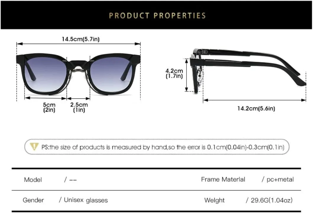 

Солнцезащитные очки для мужчин и женщин - защита UV400 - градиентные линзы, круглая оправа, заклепки, для занятий спортом на открытом воздухе и вождения DSVIGF, Green