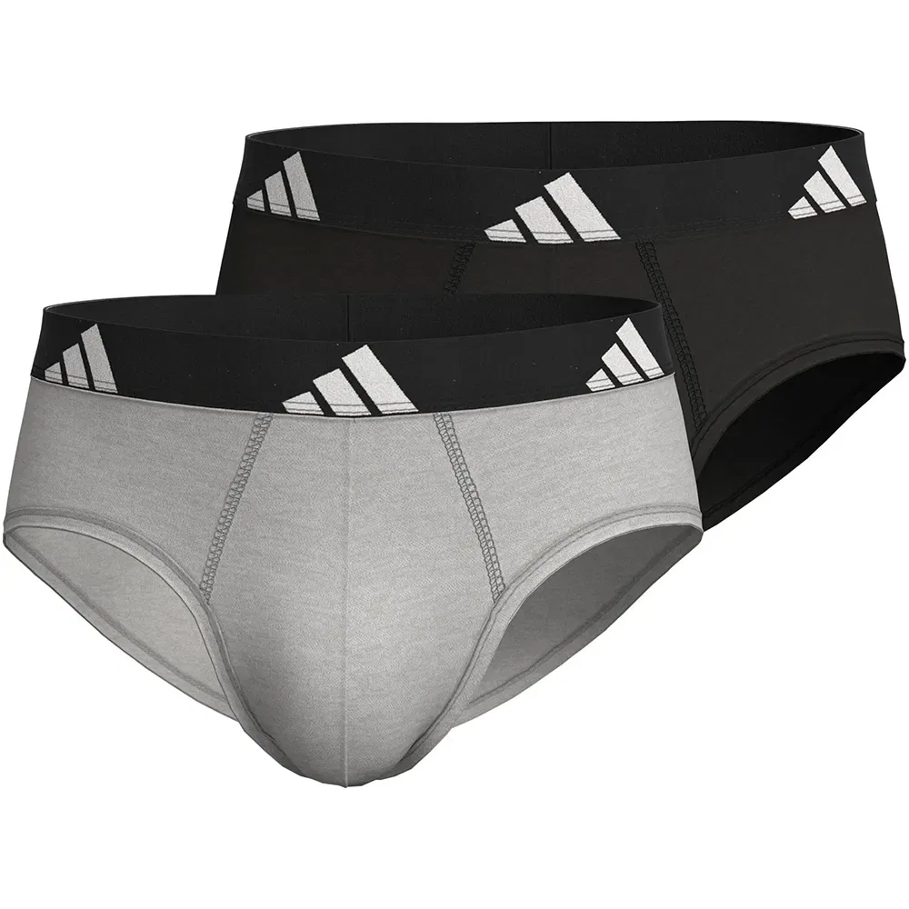 Трусы Active Flex Cotton из хлопка 2 шт Adidas, черный — фото 3