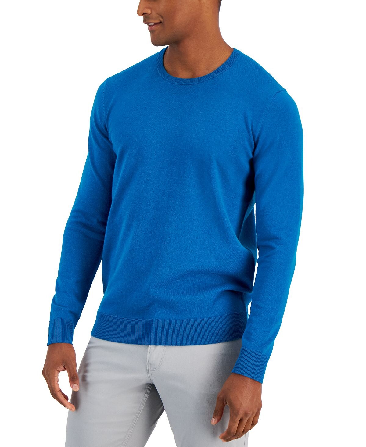 

Мужской однотонный свитер с круглым вырезом, созданный для macy's Alfani, мульти