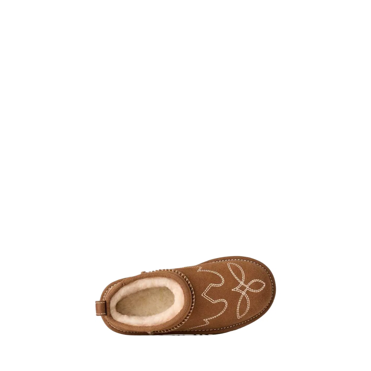 Детские снежные ботинки с отделкой UGG Classic Novelty, Chestnut Brown — фото 4