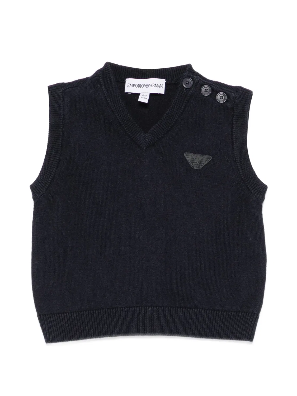 Emporio Armani Жилет V-образный, синий