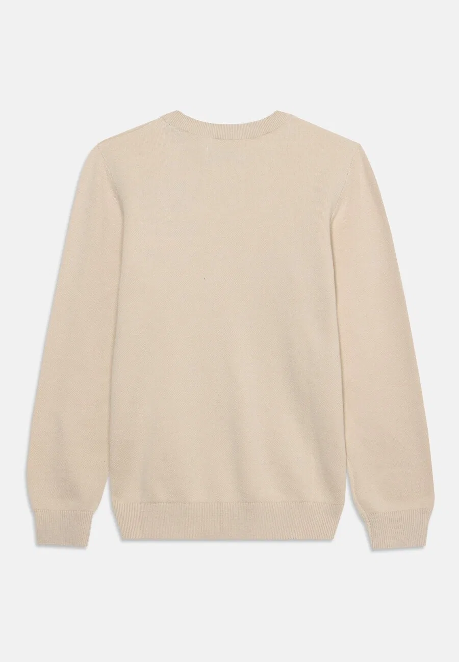 Детский свитер Jack & Jones Junior 'JJEARCHIVE' бежевого цвета — фото 2