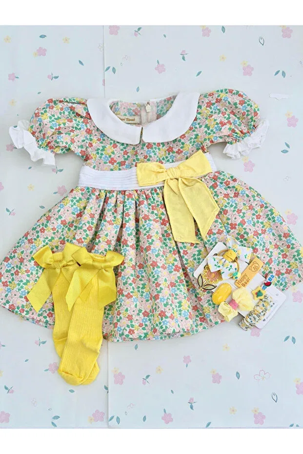 Детское платье для девочек с принтом Meri floral Bihayalbiçocuk, Mixed
