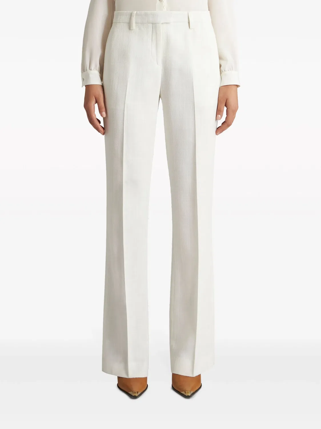 ETRO Т tailored trousers из слеб-текстуры — фото 4