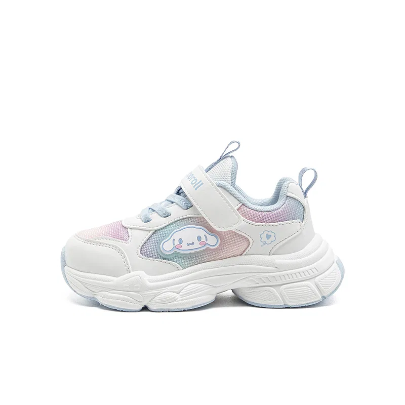 Детские кроссовки для школы с принтом Hello Kitty White Blue-Cinnamoroll Sanrio, White Blue-Cinnamoroll