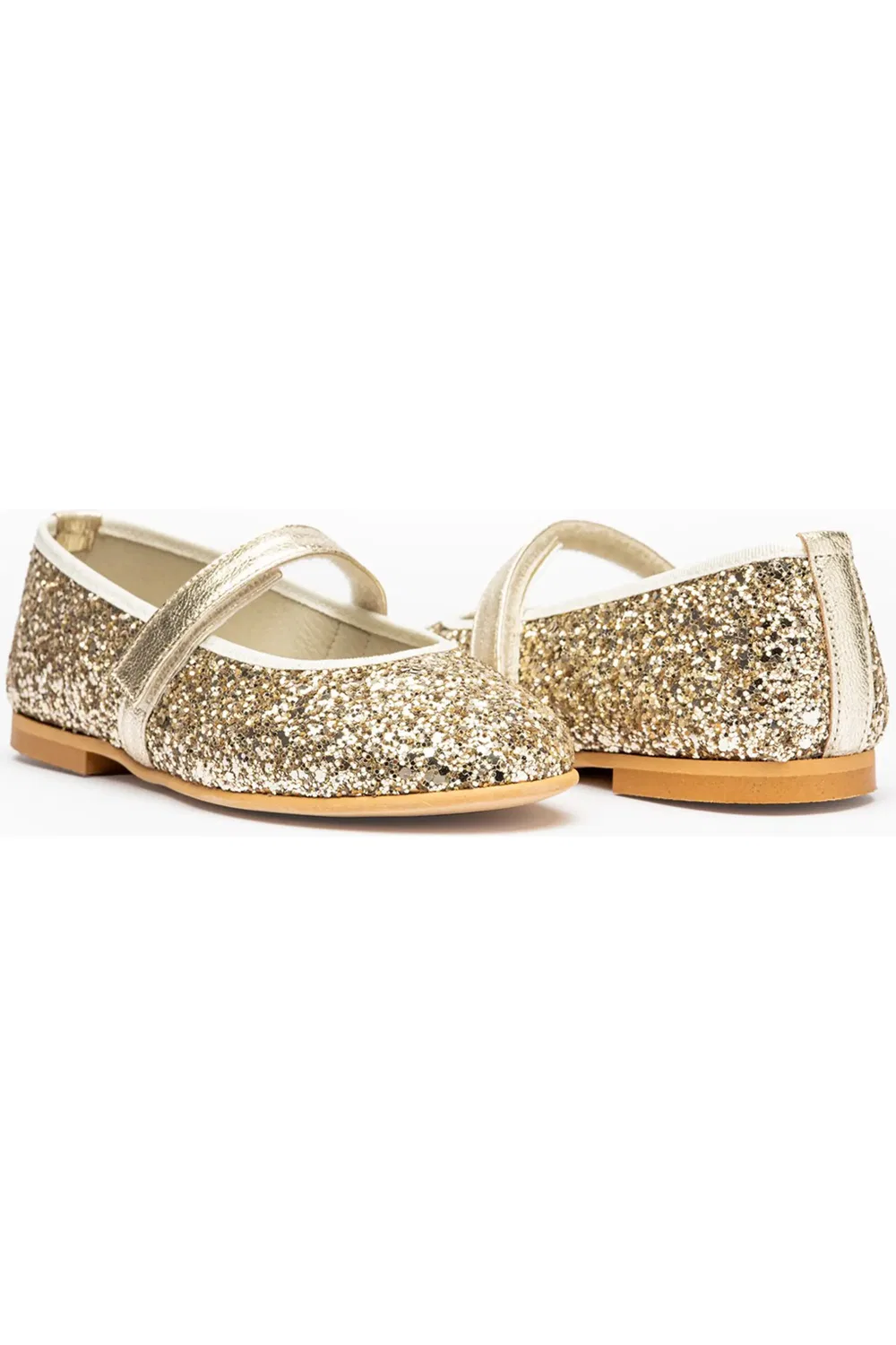 Детские туфли мэри-джейн с блестками Childrenchic, Gold