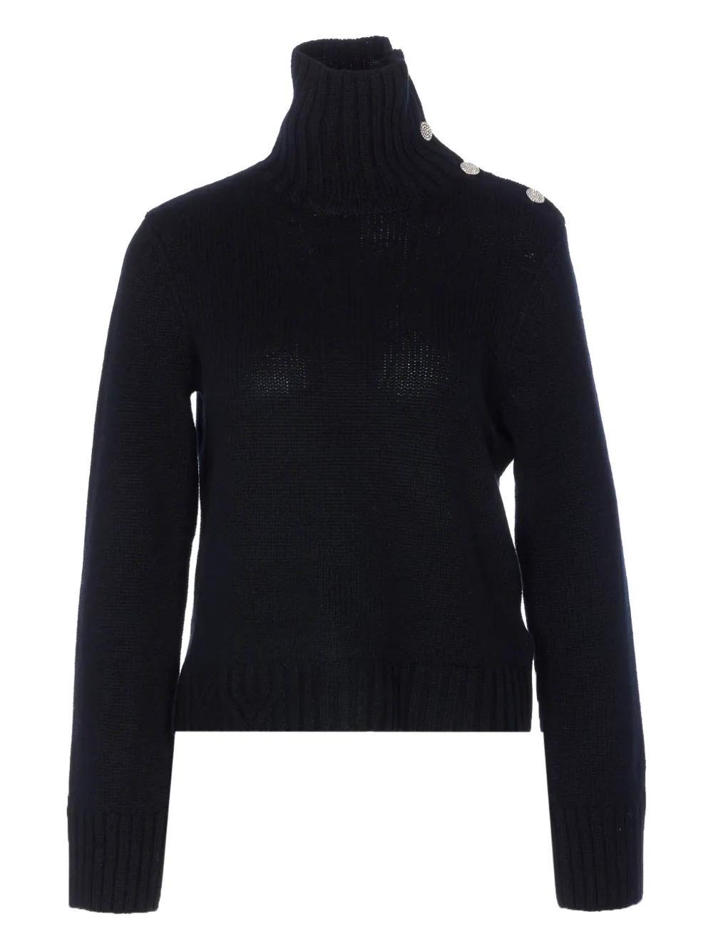 

Свитер с высоким воротом и украшенными пуговицами Zadig&Voltaire, черный