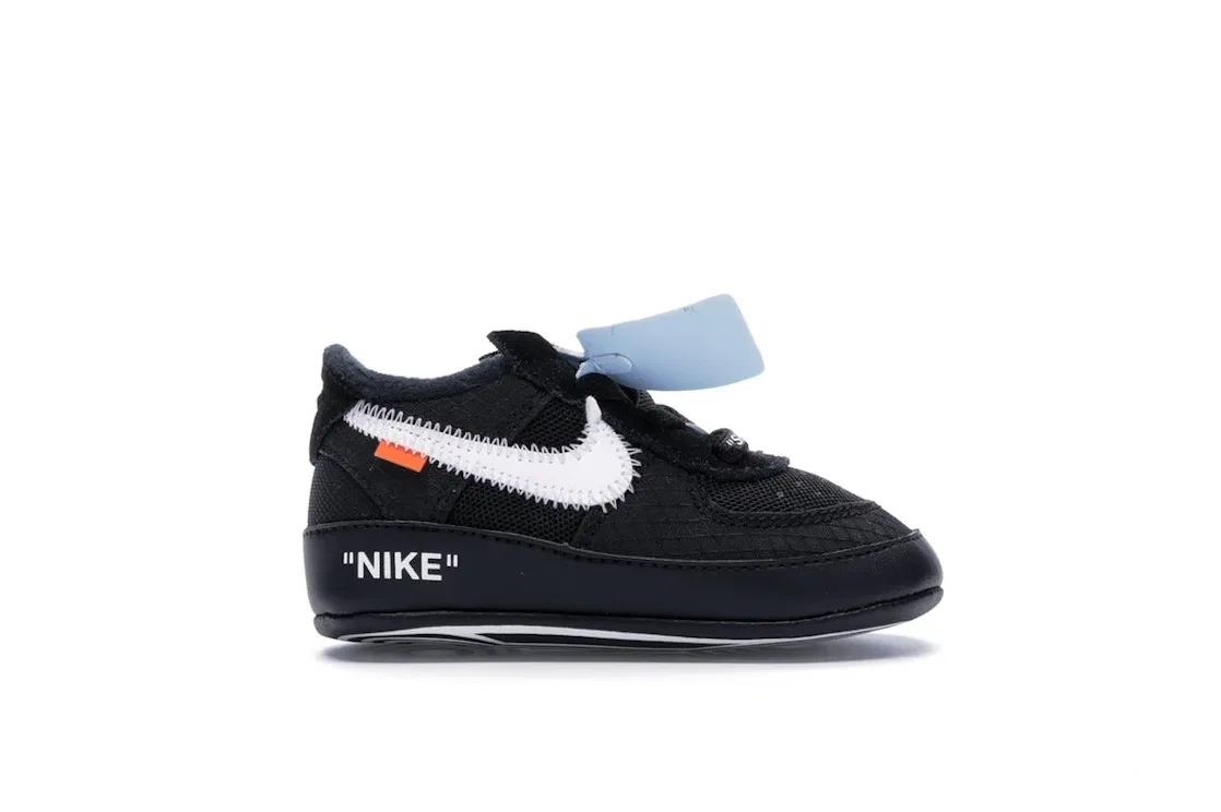 Детские кроссовки Nike Air Force 1 Low Off-White Black White, Black/White-Cone-Black