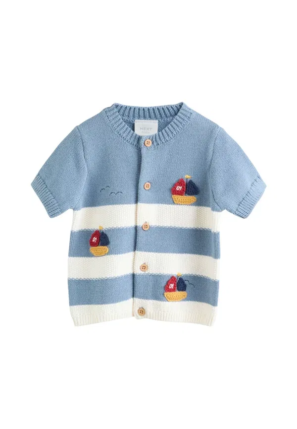 Комплект кардиган и брюки, хлопок, Set, Next Nautical Stripe, синий — фото 2