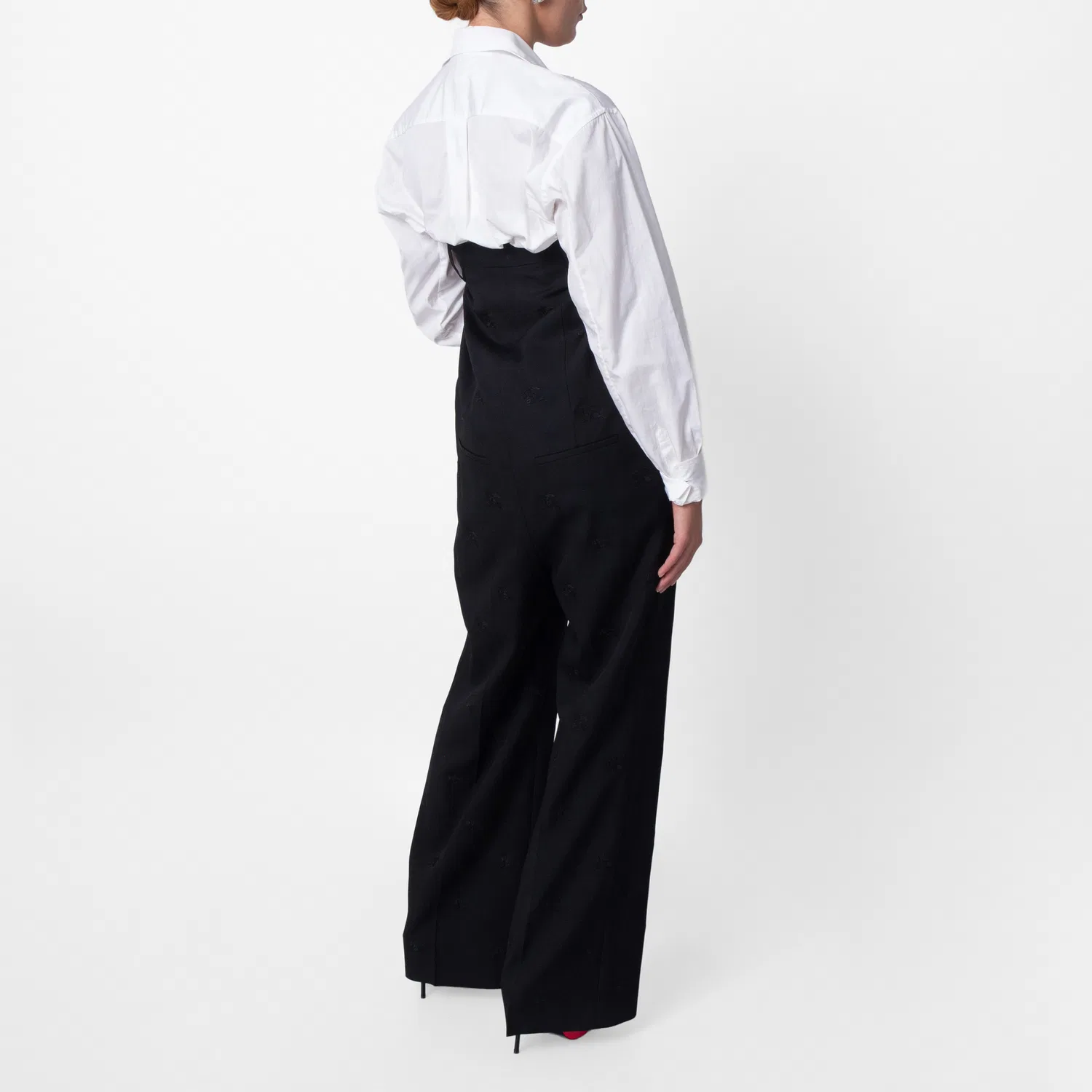 Комбинезон с принтом EKD Embroidered Tailored Jumpsuit Burberry, Black — фото 4