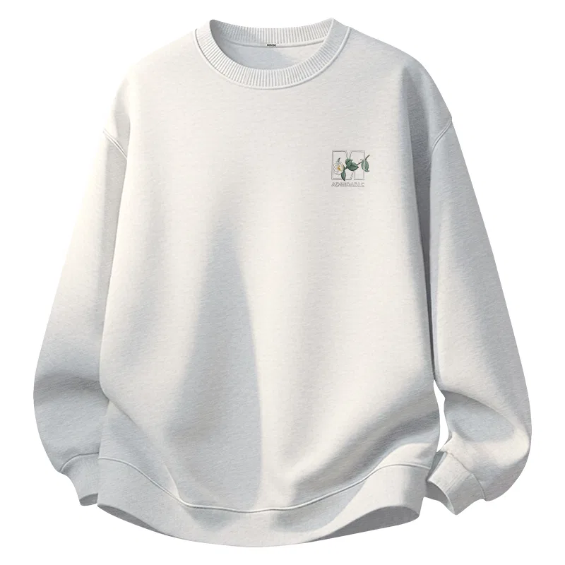 Детский свитшот хлопковый MINISO, Cotton Air Layer Soft Skin-Friendly White Heather Gray