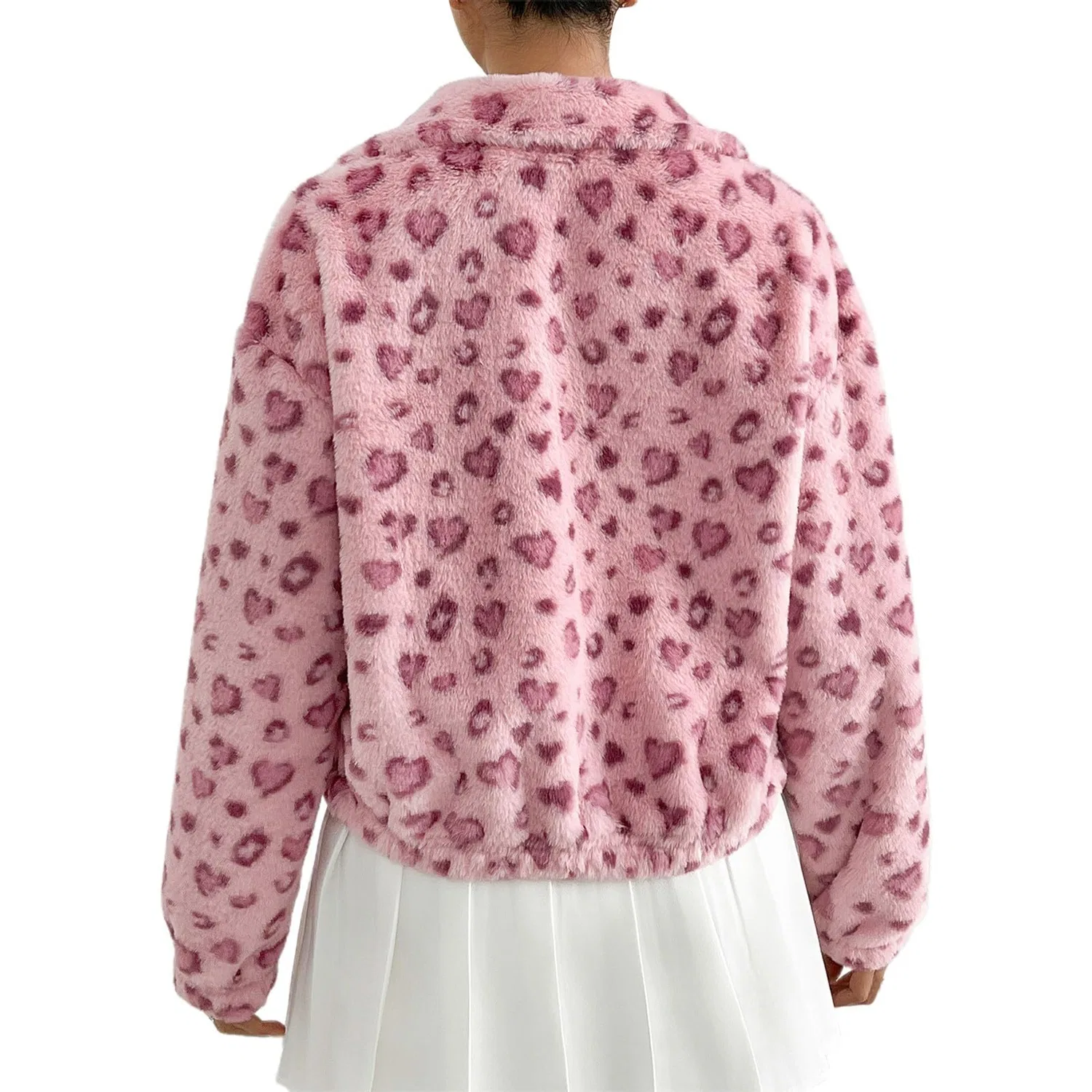 Женская куртка с леопардовым принтом Heart Design, pink — фото 4