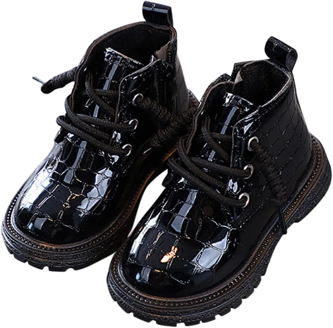 Детские ботинки на толстой подошве с принтом Fashion All Seasons Egmy, Black