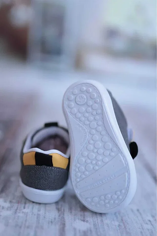 Детские туфли для мальчиков ортопедические Macco Shoes, Smoked Black Yellow — фото 4