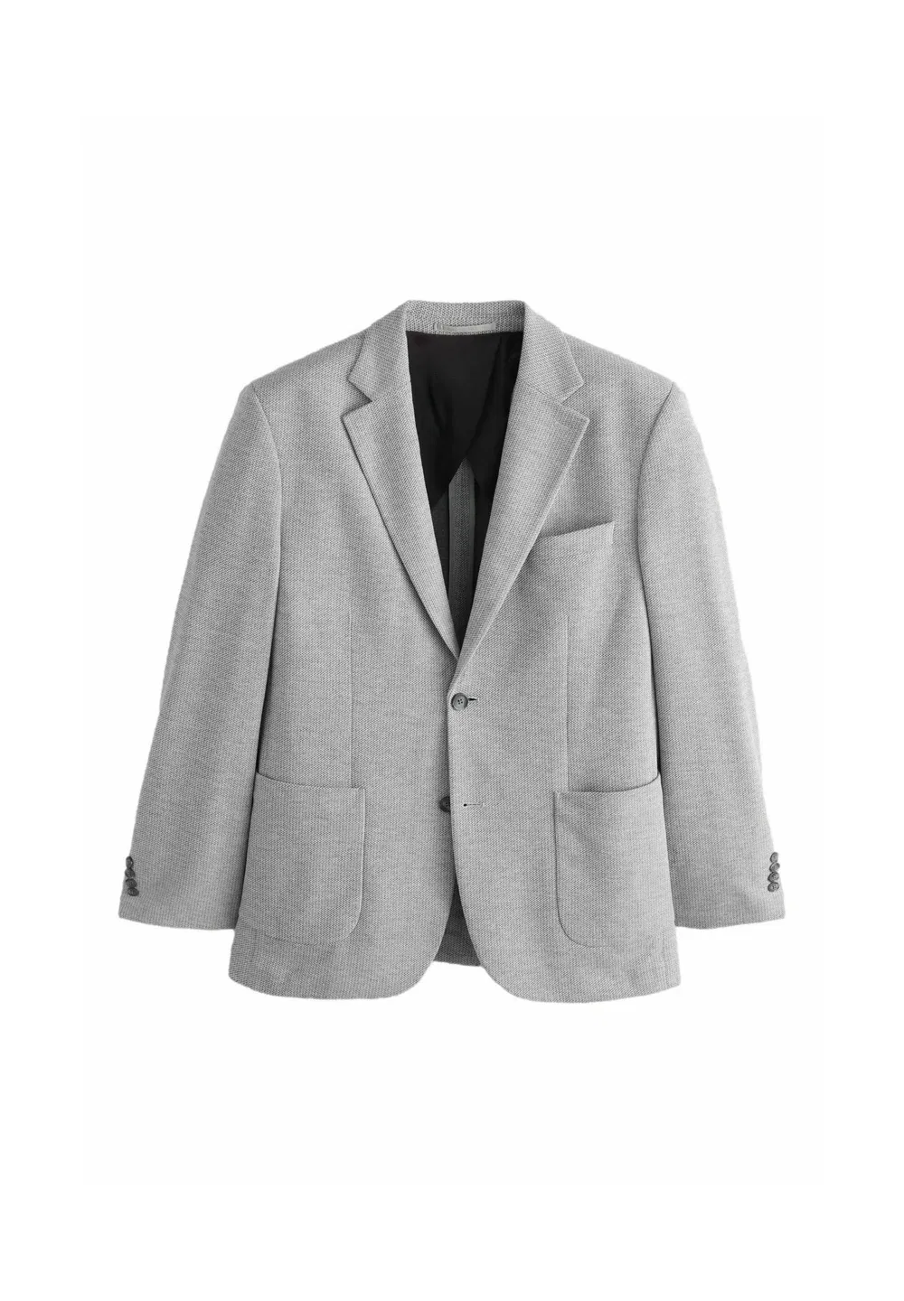 Приталенный пиджак из фактурного трикотажа - короткое пальто Next, Grey