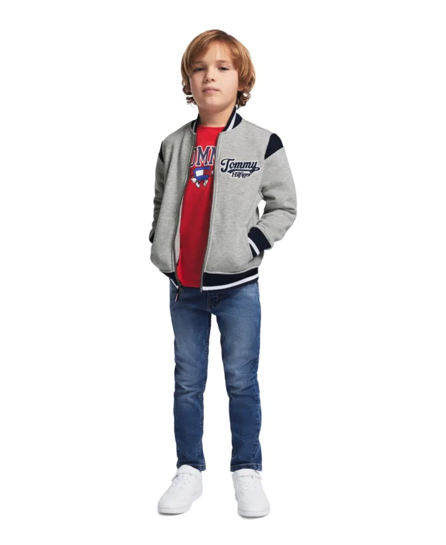 Детская куртка-флис с молнией Varsity Freshman Tommy Hilfiger, Gray Heather — фото 2