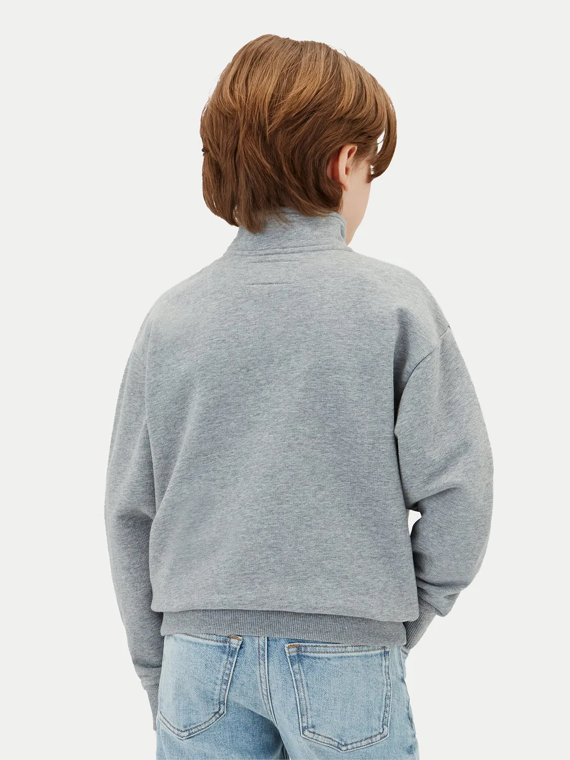 Толстовка стандартного кроя для мальчика Calvin Klein Jeans, серый — фото 3