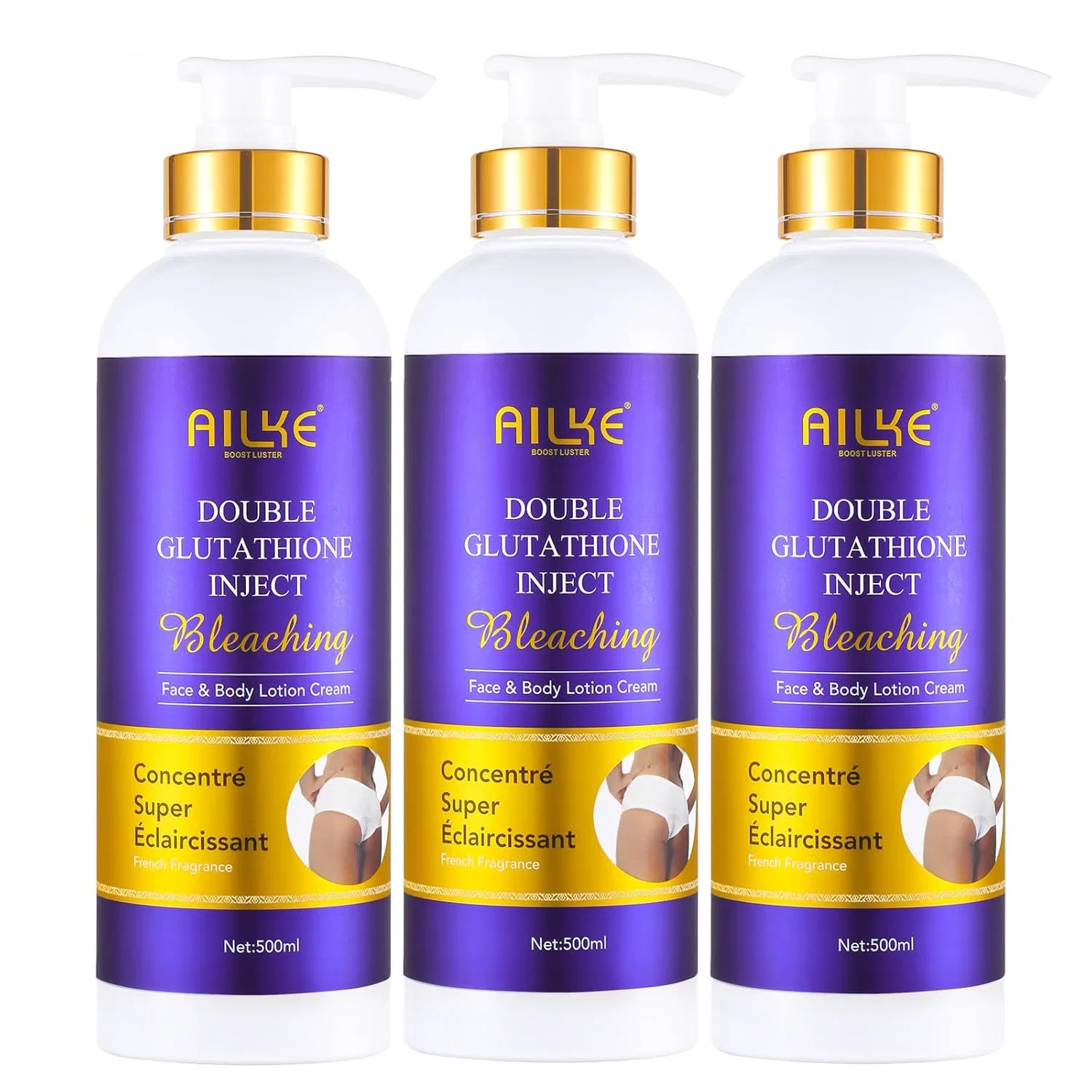 Лосьон для тела отбеливающий, AILKE BOOST LUSTER, набор 3 шт, 500 мл