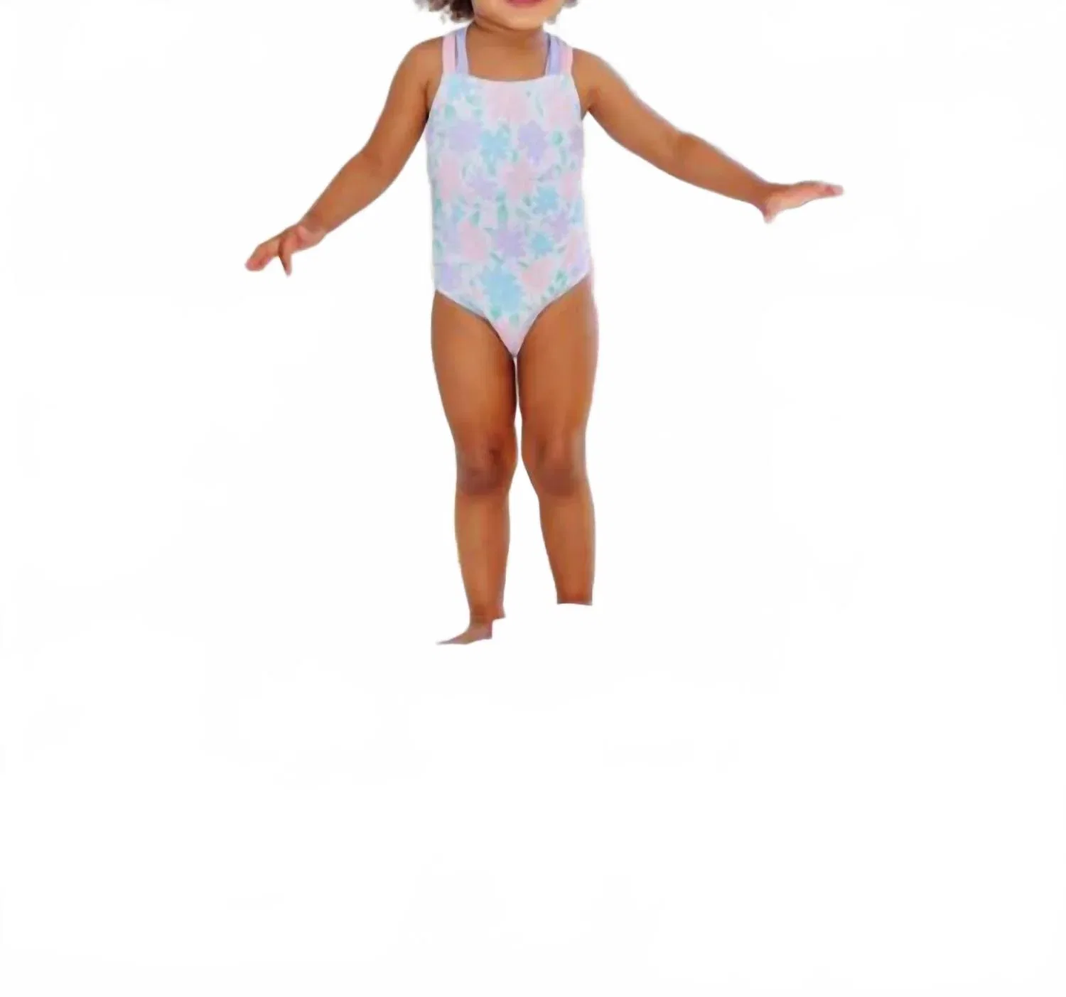 Детский купальник слитный с цветочным принтом Seabrook Bathing Suit The Beaufort Bonnet Company, мультиколор — фото 4