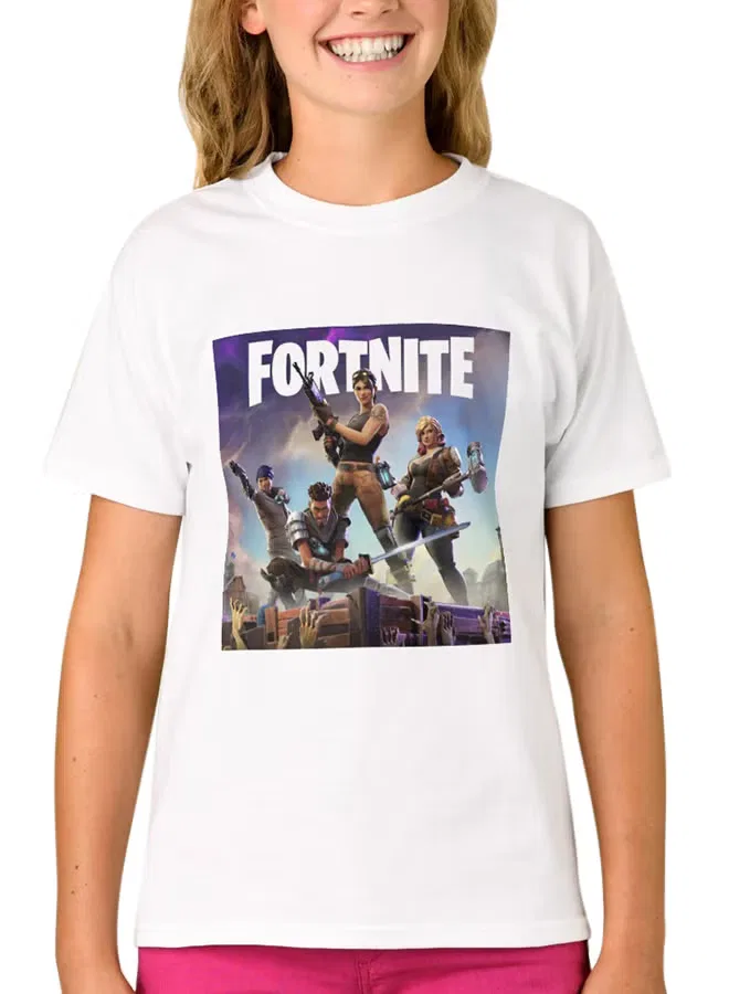 Футболка с принтом Fortnite game 2 1St Piece, белый