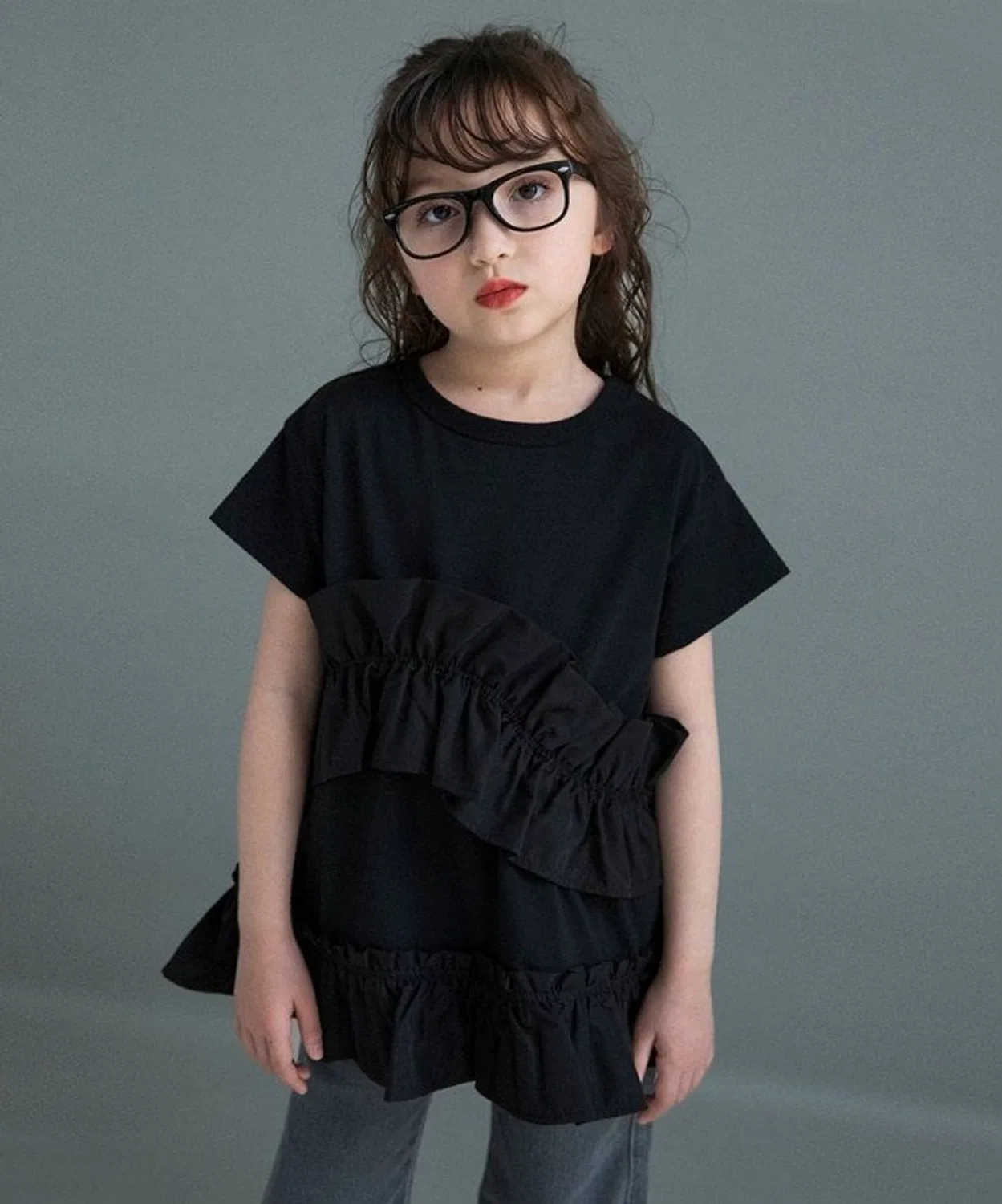 Детская футболка с воланами Branshes, Black