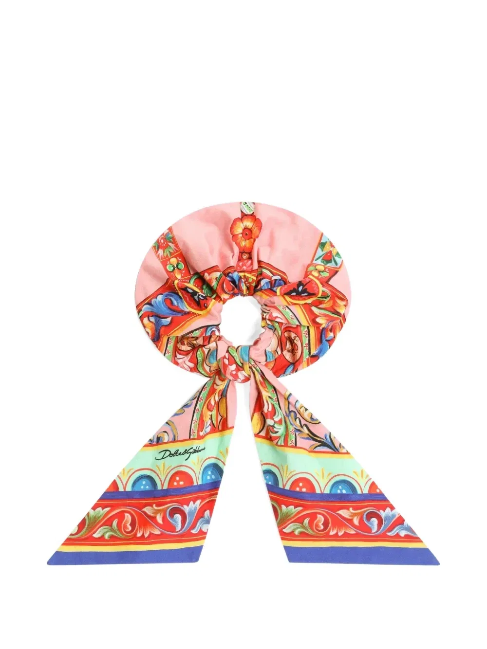 Поплиновая резинка для волос с принтом Carretto Dolce & Gabbana Kids, розовый