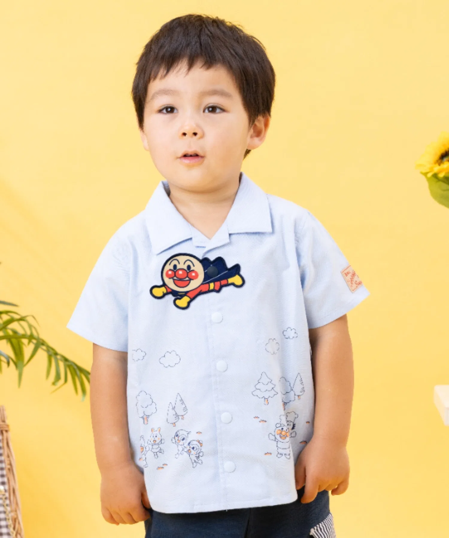 Детская рубашка с коротким рукавом ANPANMAN KIDS COLLECTION с аппликацией
