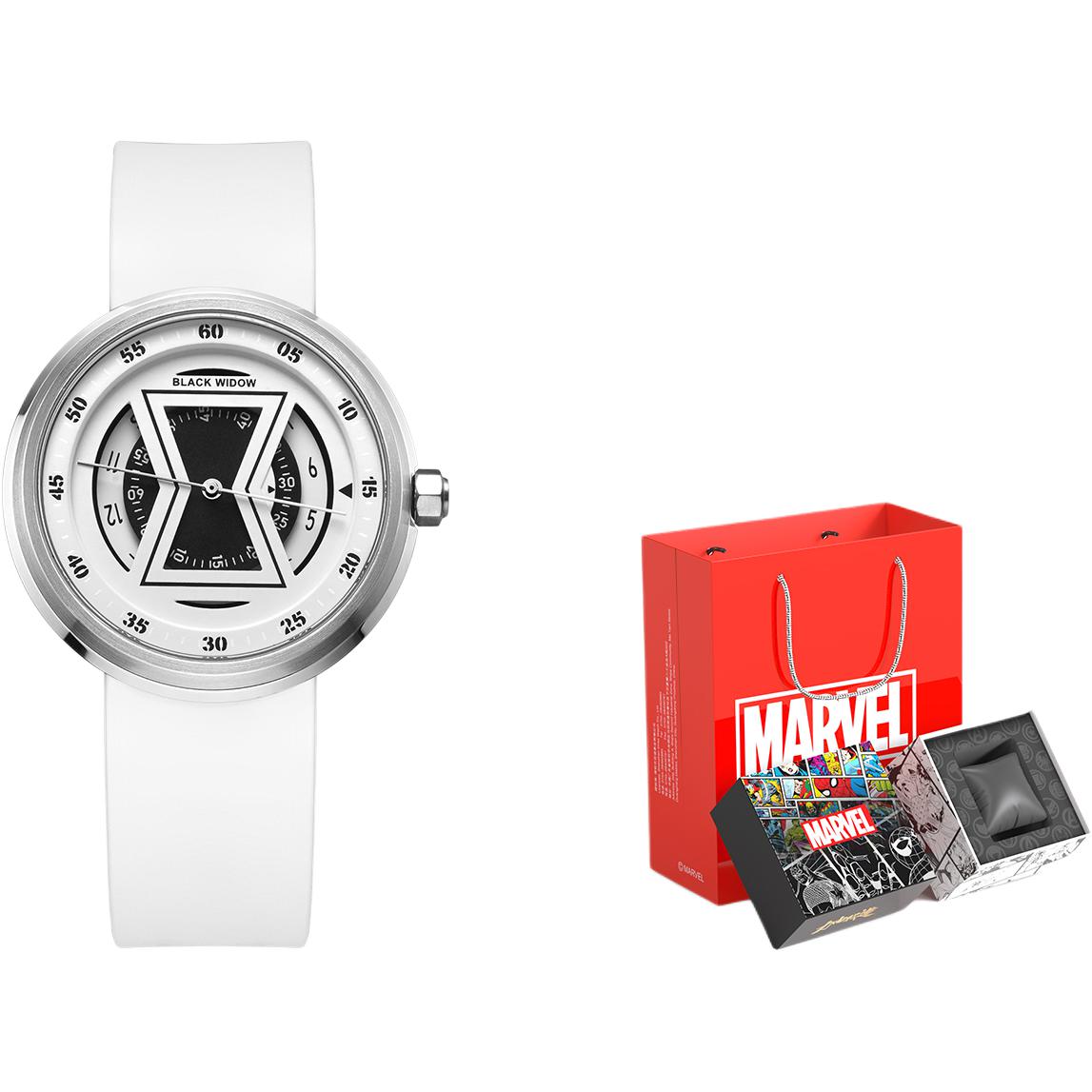 

MARVEL Часы Hero Collection Quartz Movement Silicone Strap Watch Unisex Black Dial